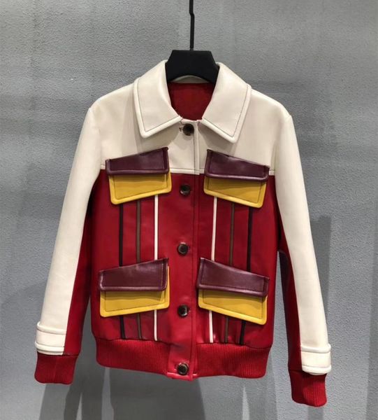 women's sheepskin pockets leather coat 2019 autumn real leather jackets women biker jackets coat a589, Black
women's sheepskin pockets leather coat 2019 autumn real leather jackets women biker jackets coat a589, Black