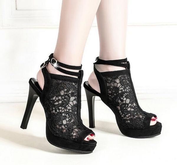roman boots women 2019 new spring and summer mesh fish mouth high heel sandals women's fine with manual waterproof platform shoes, Black
roman boots women 2019 new spring and summer mesh fish mouth high heel sandals women's fine with manual waterproof platform shoes, Black