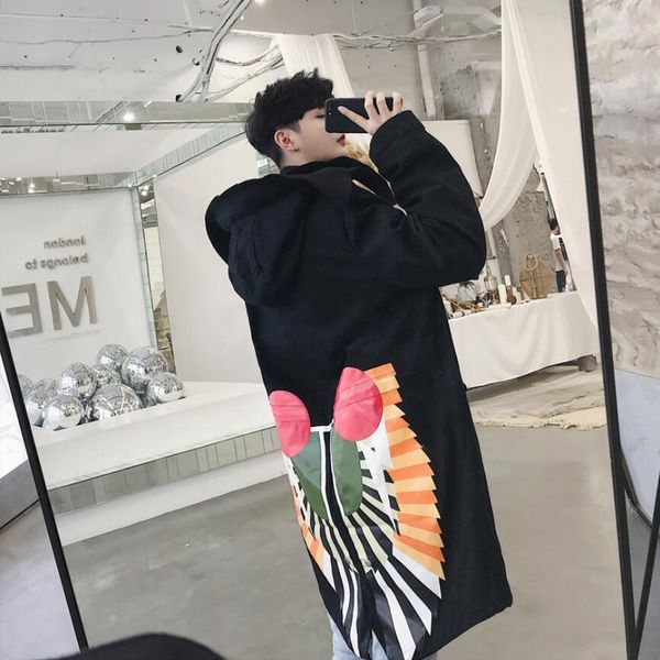 xxl autumn and winter 2019 design new tide printing trench jacket men's long windbreaker trend men's youth hooded jacket, Tan;black
xxl autumn and winter 2019 design new tide printing trench jacket men's long windbreaker trend men's youth hooded jacket, Tan;black