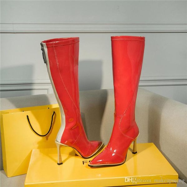 2019fendi genuine leather ff frame high boots selleria knee high heel boots in red with original box, Blue;gray
2019fendi genuine leather ff frame high boots selleria knee high heel boots in red with original box, Blue;gray