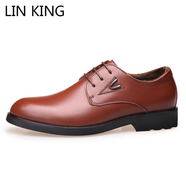 lin king fashion genuine leather men winter dress shoes warm plush lace up ankle casual shoes round toe formal for party, Black
lin king fashion genuine leather men winter dress shoes warm plush lace up ankle casual shoes round toe formal for party, Black