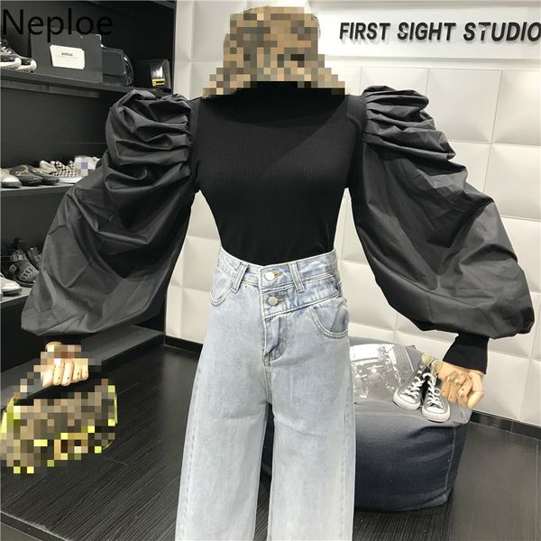 neploe design slim fit bottom sweater fake two piece blusas women o neck puff long sleeve lace patchwork blouse autumn 47046, White;black
neploe design slim fit bottom sweater fake two piece blusas women o neck puff long sleeve lace patchwork blouse autumn 47046, White;black