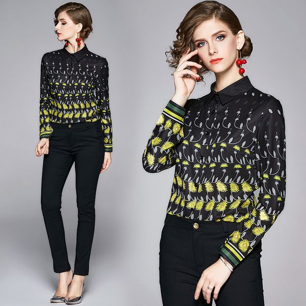 2020 spring summer fall runway chain print collar long sleeve turn-down neck womens ladies party casual shirts blouse, White
2020 spring summer fall runway chain print collar long sleeve turn-down neck womens ladies party casual shirts blouse, White