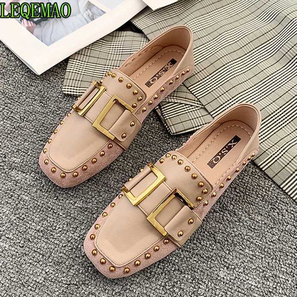 brands soft leather slip on ballet flats shoes for women slip-on metal decoration flat shoes women fashion zapatos mujer, Black
brands soft leather slip on ballet flats shoes for women slip-on metal decoration flat shoes women fashion zapatos mujer, Black