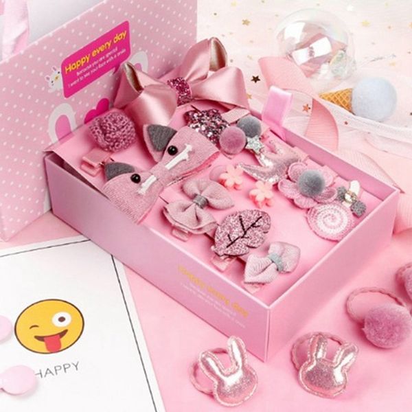 18 pcs / set of cartoon hair clips hair ring gift box cute girl children's gift head rope flower hat animal elastic band, Slivery;white
18 pcs / set of cartoon hair clips hair ring gift box cute girl children's gift head rope flower hat animal elastic band, Slivery;white