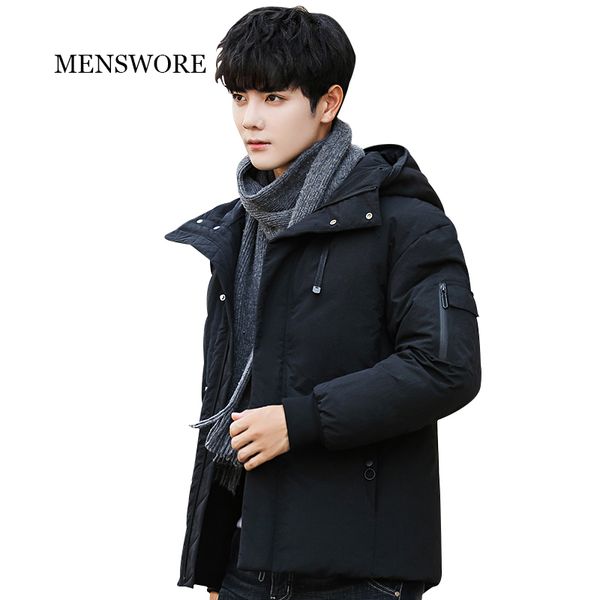 menswore 2018 new men down jacket winter thick warm fashion patchwork men's fur collar hooded men down coat parkas windbreaker, Black
menswore 2018 new men down jacket winter thick warm fashion patchwork men's fur collar hooded men down coat parkas windbreaker, Black