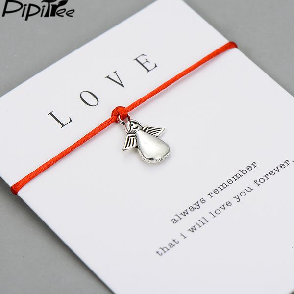 love angel charm bracelet for lovers women children lucky red string couple bracelets jewelry card gift, Golden;silver
love angel charm bracelet for lovers women children lucky red string couple bracelets jewelry card gift, Golden;silver
