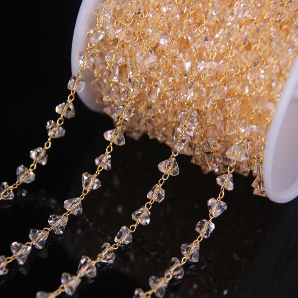 5meters 6mm champagne glass heart beads rosary chains supplies,gold plated wire wrapped faceted glass chain diy necklace jewelry, Blue;slivery
5meters 6mm champagne glass heart beads rosary chains supplies,gold plated wire wrapped faceted glass chain diy necklace jewelry, Blue;slivery