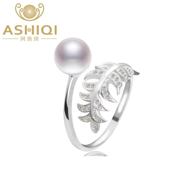 ashiqi 925 sterling silver feather rings with natural freshwater pearl adjustable open finger jewelry for women fine gift, Golden;silver
ashiqi 925 sterling silver feather rings with natural freshwater pearl adjustable open finger jewelry for women fine gift, Golden;silver