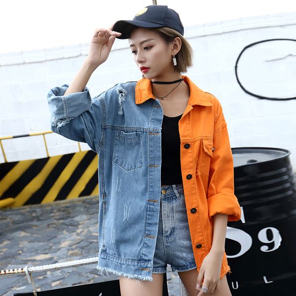 hit color denim jacket harajuku bf style women jeans coat turn down collar long sleeve 2019 autumn female outwear denim jackets, Black;brown
hit color denim jacket harajuku bf style women jeans coat turn down collar long sleeve 2019 autumn female outwear denim jackets, Black;brown