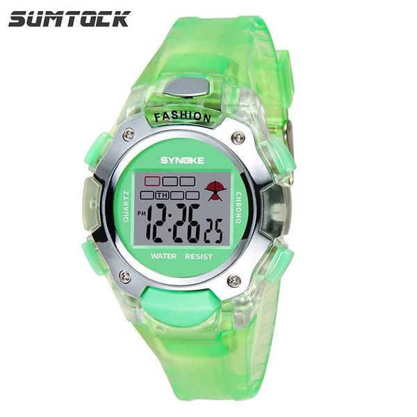 sumtock green children's watch digital for boys girls 3m water resistant alarm clock led luminous 6 colors relogio infantil frrpj, Blue
sumtock green children's watch digital for boys girls 3m water resistant alarm clock led luminous 6 colors relogio infantil frrpj, Blue