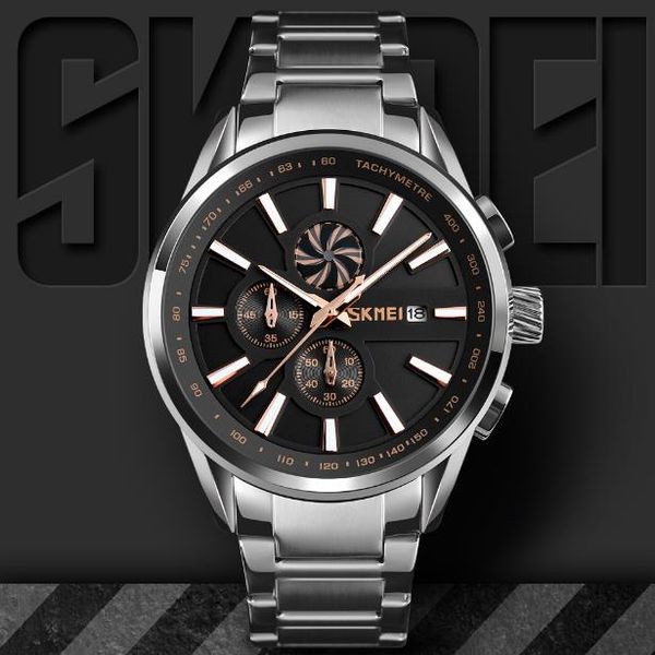 male students simple trend casual fashion watch steel band men's quartz watch waterproof watch 9175 diameter 48mm stainless steel band, Slivery;brown
male students simple trend casual fashion watch steel band men's quartz watch waterproof watch 9175 diameter 48mm stainless steel band, Slivery;brown