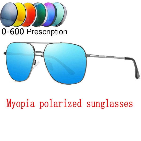 

prescription glasses 0 to -6.0 for myopia men women polarized mirror lenses sunglasses with diopter shortsighted sungalsses fml, White;black
