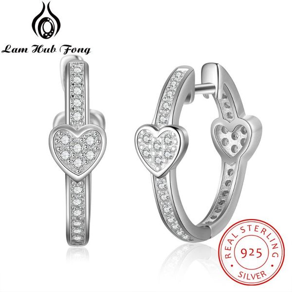 925 sterling silver hoop earrings for women cute heart clear cz earrings fine jewelry engagement wedding gift (lam hub fong, Golden;silver
925 sterling silver hoop earrings for women cute heart clear cz earrings fine jewelry engagement wedding gift (lam hub fong, Golden;silver