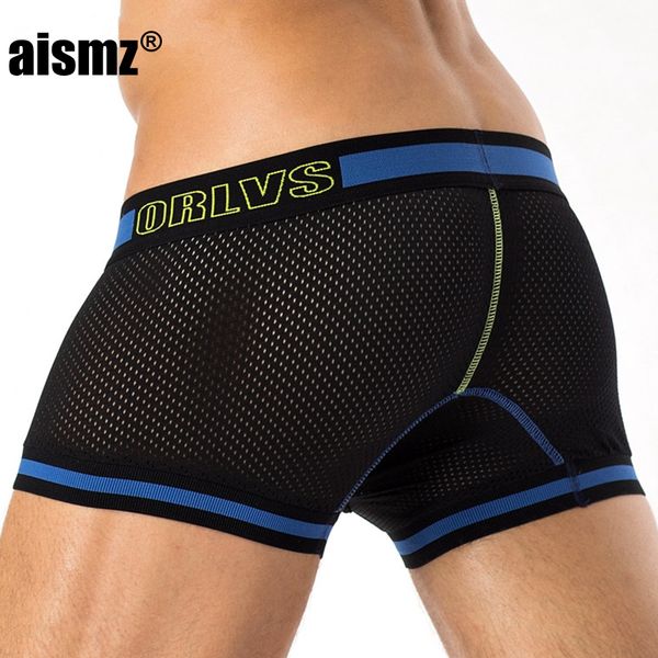 aismz brand men boxer mesh men underwear u pouch underpants cuecas mesh pants trunks boxer shorts male panties, Black;white
aismz brand men boxer mesh men underwear u pouch underpants cuecas mesh pants trunks boxer shorts male panties, Black;white