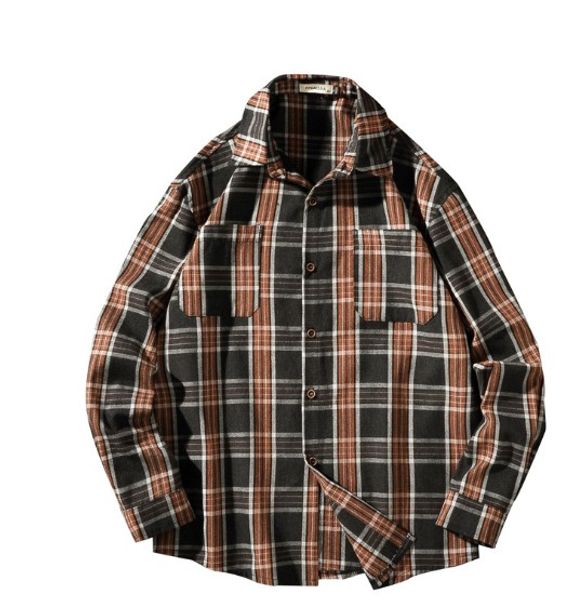 mens plaid shirts turn down collar loose button shirt men casual fashion youth spring and autumn coats large size, White;black
mens plaid shirts turn down collar loose button shirt men casual fashion youth spring and autumn coats large size, White;black