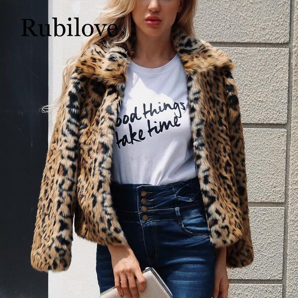 rubilove 2019 fashion faux fur coat leopard print winter jacket turn down collar slim women's outerwear female short streetwear, Black
rubilove 2019 fashion faux fur coat leopard print winter jacket turn down collar slim women's outerwear female short streetwear, Black