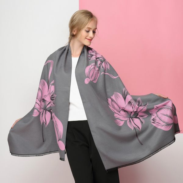 2019 new classic lotus flowers dual-sided cashmere scarves air conditioning shawl female thick warm woman, Blue;gray
2019 new classic lotus flowers dual-sided cashmere scarves air conditioning shawl female thick warm woman, Blue;gray