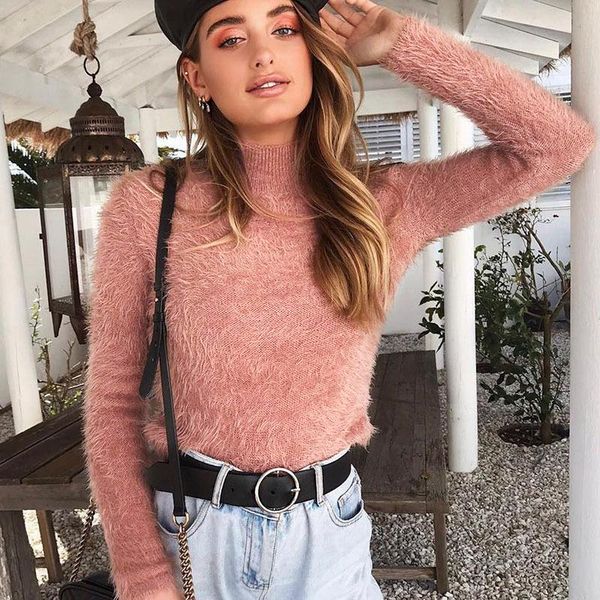 orange slim sweater women elegant solid turtleneck sweater 2019 autumn winter long sleeve knitted pullovers, White;black
orange slim sweater women elegant solid turtleneck sweater 2019 autumn winter long sleeve knitted pullovers, White;black