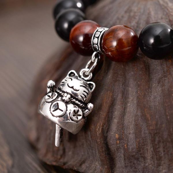 lucky wealthy cat charm bracelets obsidian red tiger eye stones couple trendy jewelry, Black
lucky wealthy cat charm bracelets obsidian red tiger eye stones couple trendy jewelry, Black