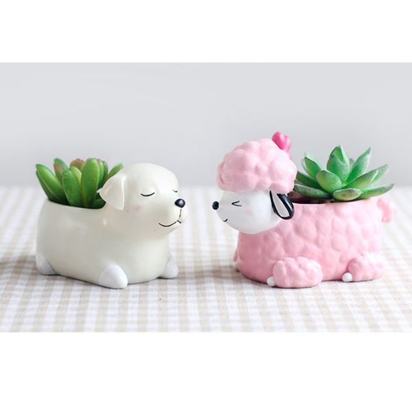 2pcs lovely dog animal succulent plant pots, cactus plant pot, flower pot, perfect for desk decor gift idea, poodle & labrador
2pcs lovely dog animal succulent plant pots, cactus plant pot, flower pot, perfect for desk decor gift idea, poodle & labrador
