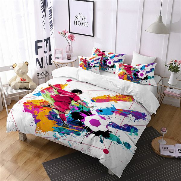 4pcs watercolor football bedding set colorful hand printed duvet cover set boys sports design bedding flat sheet pillowcase d25
4pcs watercolor football bedding set colorful hand printed duvet cover set boys sports design bedding flat sheet pillowcase d25