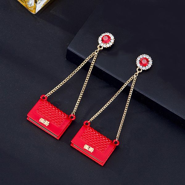 silver pin chinese red mini bag earrings women's mesh red elegant long ear pendant korean non-mainstream fashion ear stud
silver pin chinese red mini bag earrings women's mesh red elegant long ear pendant korean non-mainstream fashion ear stud
