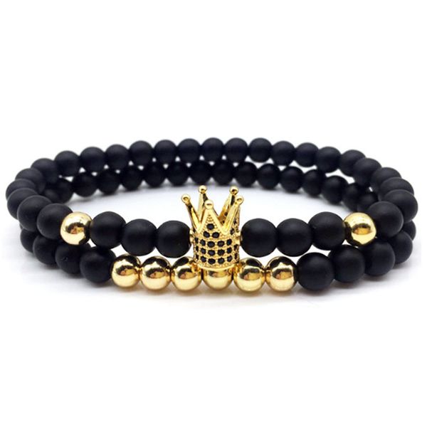 1pair black frosted copper beads lovers bracelet micro zircon inlaid crown bracelet jewelry decoration will never fade
1pair black frosted copper beads lovers bracelet micro zircon inlaid crown bracelet jewelry decoration will never fade
