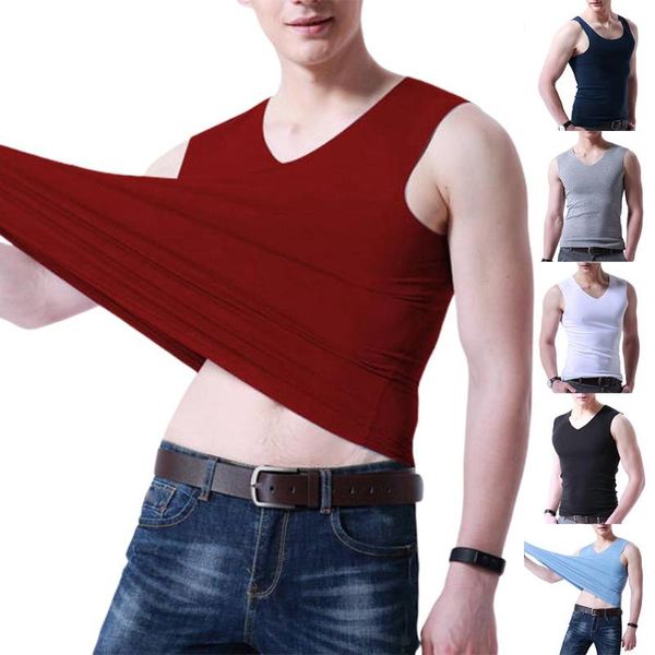 2020 cotton sleeveless undershirt gym plus size men sporty solid color sleeveless v neck slim seamless vest tank vest, White;black
2020 cotton sleeveless undershirt gym plus size men sporty solid color sleeveless v neck slim seamless vest tank vest, White;black