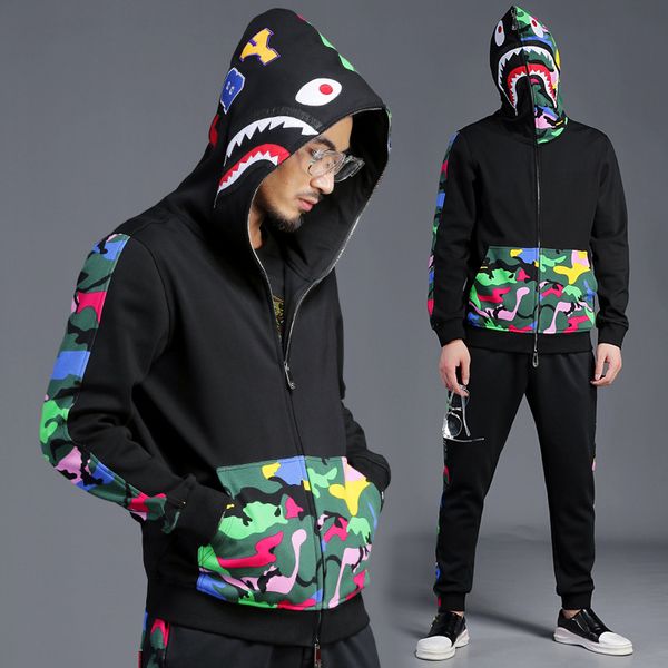 camouflage mens tracksuit autumn thick warm men set sportswear casual track suit hoodies sweatshirt +sweatpants 2 pieces sets, Gray
camouflage mens tracksuit autumn thick warm men set sportswear casual track suit hoodies sweatshirt +sweatpants 2 pieces sets, Gray