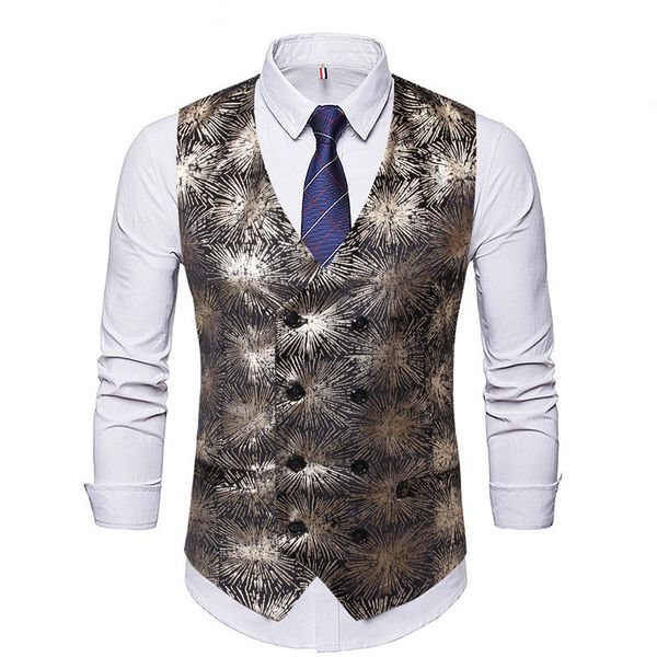 men's brand new creative fashion personality business gilding printing leisure business vest mens suit vest mens, Black;white
men's brand new creative fashion personality business gilding printing leisure business vest mens suit vest mens, Black;white