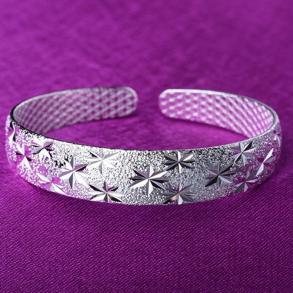 2019 new fashion full star silver resizable open bangle bracelet for women ladies girls birthday party gifts jewelry wholesale, Black
2019 new fashion full star silver resizable open bangle bracelet for women ladies girls birthday party gifts jewelry wholesale, Black