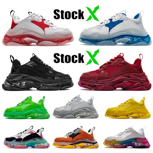 clear sole triple s crystal red bottoms mens womens casual shoes paris 17fw designer sneakers vintage dad platform sneakers, Black
clear sole triple s crystal red bottoms mens womens casual shoes paris 17fw designer sneakers vintage dad platform sneakers, Black