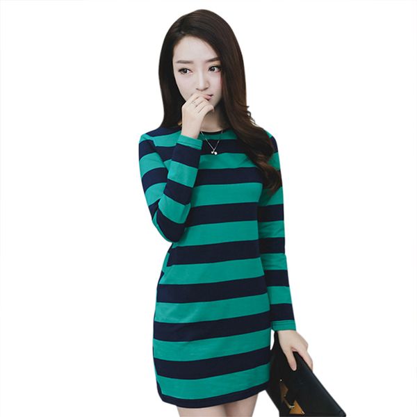 women dress striped pullover dress o neck plus size loose pattern spring autumn long sleeve dropship, Black;gray
women dress striped pullover dress o neck plus size loose pattern spring autumn long sleeve dropship, Black;gray