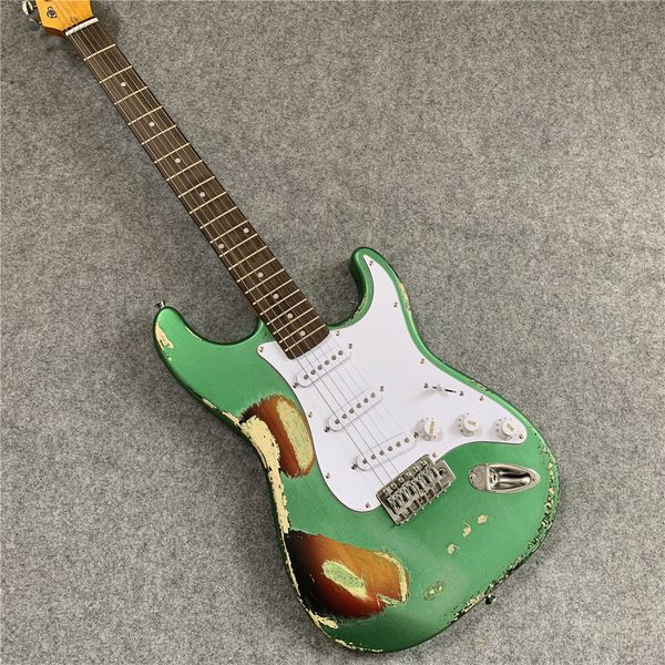 Whole ale antique old green t electric guitar a a gift to end friend profe ional guitar 0516
Whole ale antique old green t electric guitar a a gift to end friend profe ional guitar 0516