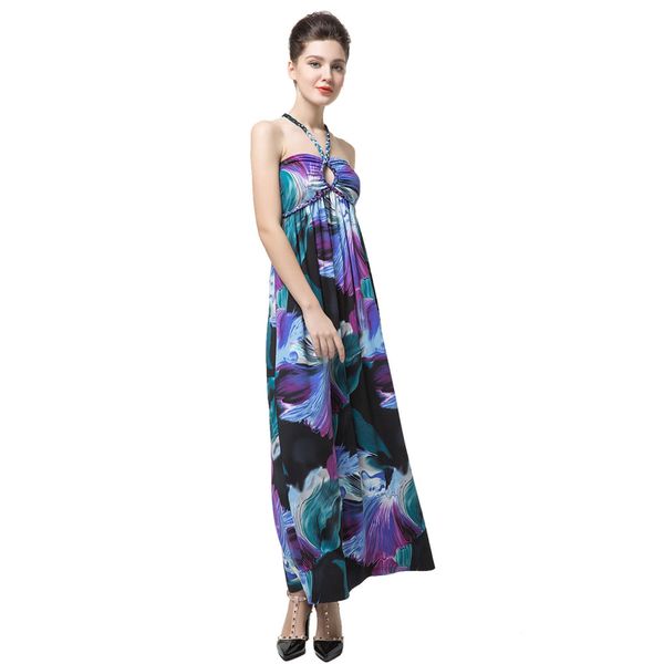 vintage floral print bandeau neck halter tie padding women's beach maxi dress mujer vestidos g2010pu-s, Black;gray
vintage floral print bandeau neck halter tie padding women's beach maxi dress mujer vestidos g2010pu-s, Black;gray