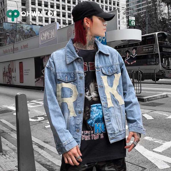 blue head patchwork hole frayed letter print denim jacket male hip hop high street jeans jackets casual men bomber jacket coats, Black;brown
blue head patchwork hole frayed letter print denim jacket male hip hop high street jeans jackets casual men bomber jacket coats, Black;brown
