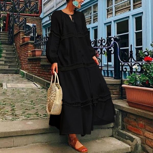 женщина платья женская одежда богемское женщины длинные платья плюс размер 2019 осень весна v шеи hollow свободный свободный vestidos 5xl, Black;gray 
женщина платья женская одежда богемское женщины длинные платья плюс размер 2019 осень весна v шеи hollow свободный свободный vestidos 5xl, Black;gray