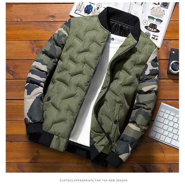 men's winter jacket down mens fashion camouflage baseball uniform men's tide card warm coat designer panelled clothing jackets 3 s, Black;brown
men's winter jacket down mens fashion camouflage baseball uniform men's tide card warm coat designer panelled clothing jackets 3 s, Black;brown