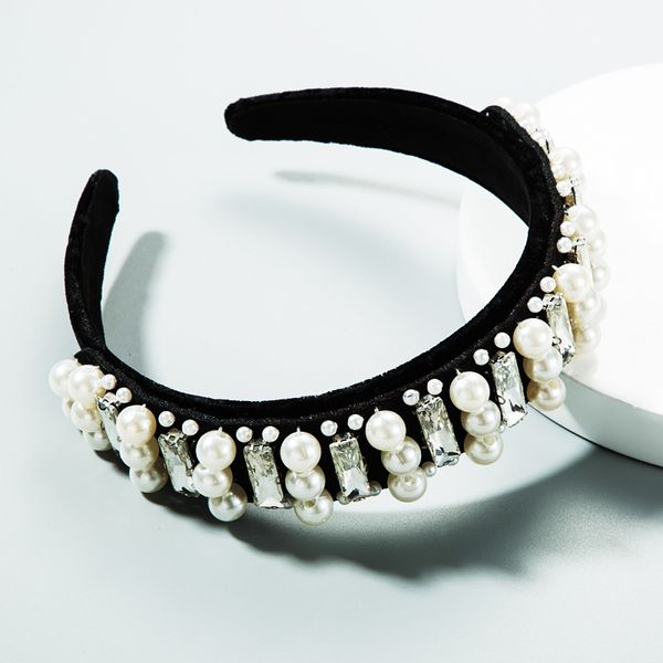 baroque wide edge hair band rhinestone gold velvet headdress ball pearl headband female, Silver
baroque wide edge hair band rhinestone gold velvet headdress ball pearl headband female, Silver