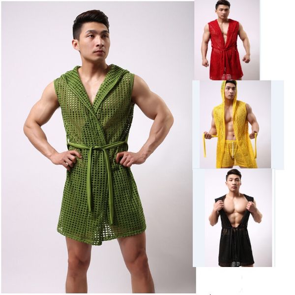 2015 new men's bathrobes fashion mesh bathrobes male robe sleepwear fashion colthes 6 colors size s//l, Black;brown
2015 new men's bathrobes fashion mesh bathrobes male robe sleepwear fashion colthes 6 colors size s//l, Black;brown