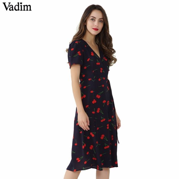 vadim vintage v neck floral pattern midi wrap dress cherry dress bow tie cross design short sleeve retro vestido mujer qz3506 y190424, Black;pink
vadim vintage v neck floral pattern midi wrap dress cherry dress bow tie cross design short sleeve retro vestido mujer qz3506 y190424, Black;pink