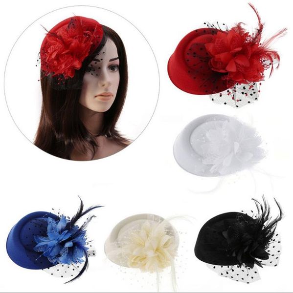 retro woolen hat, pearl feather, flower hairpin, black dotted large mesh headdress, Silver
retro woolen hat, pearl feather, flower hairpin, black dotted large mesh headdress, Silver