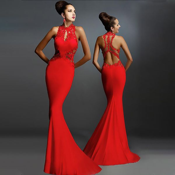 backlakegirls 2019 new satin solid color evening dresses high neck sleeveless hollow out mermaid dress for formal party, White;black
backlakegirls 2019 new satin solid color evening dresses high neck sleeveless hollow out mermaid dress for formal party, White;black