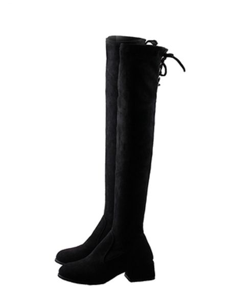 2020 women over the knee high boots hoof heels winter shoes round toe flock women boots, Black
2020 women over the knee high boots hoof heels winter shoes round toe flock women boots, Black