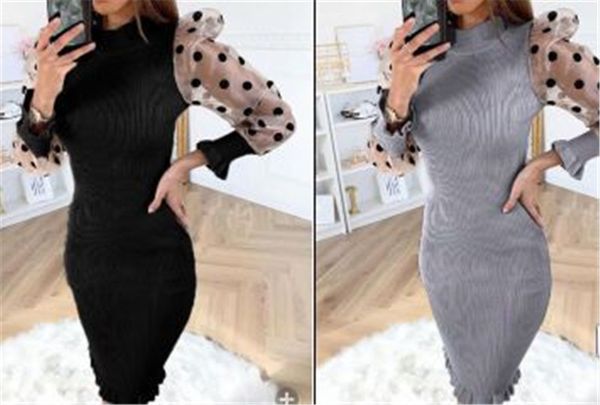 new women designer dresses fashion slim gauze puff sleeve bodycon dresses womens party and club clothing, White;black
new women designer dresses fashion slim gauze puff sleeve bodycon dresses womens party and club clothing, White;black
