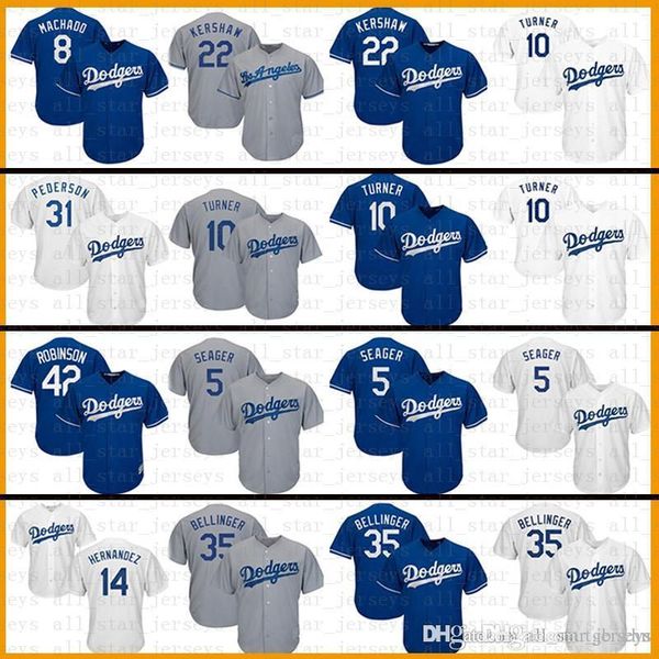 Los Angeles Baseball Jersey Dodgers 22 Clayton Kershaw 5 Corey Seager 35 Cody Bellinger 10 Justin Turner Piazza Robinson Hernandez Pederson
Los Angeles Baseball Jersey Dodgers 22 Clayton Kershaw 5 Corey Seager 35 Cody Bellinger 10 Justin Turner Piazza Robinson Hernandez Pederson