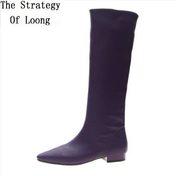spring autumn korean style simple women long equestrian boots ladies pointed toe knee-high booties lady slip-on knight boots 191, Black
spring autumn korean style simple women long equestrian boots ladies pointed toe knee-high booties lady slip-on knight boots 191, Black