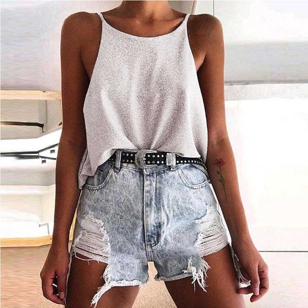 female summer vest sleeveless off shoulder solid color sequined comfortable casual and shirt female tank 2020 new, White
female summer vest sleeveless off shoulder solid color sequined comfortable casual and shirt female tank 2020 new, White