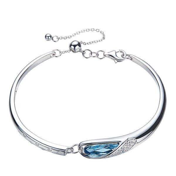 heezen embellished with blue white crystal bangle for women silver fashion jewelry charm bangles elegant chic bijous new, Black
heezen embellished with blue white crystal bangle for women silver fashion jewelry charm bangles elegant chic bijous new, Black
